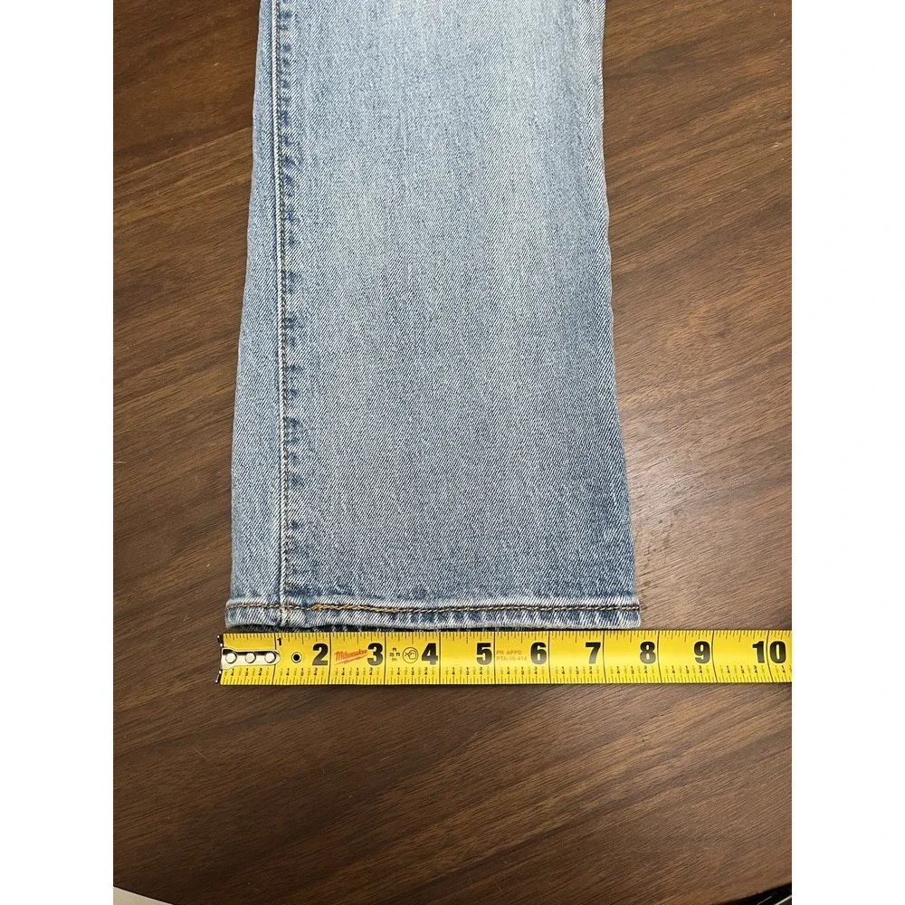 Levi's 501 Men's 33x32 Straight Jeans Blue Denim Light Wash Regular Fit Y2K